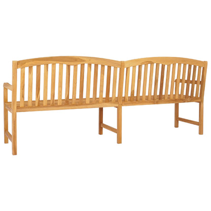 vidaXL Handcarved Rose Bench Natural 228 x 60 x 90 cm Solid Teak Wood