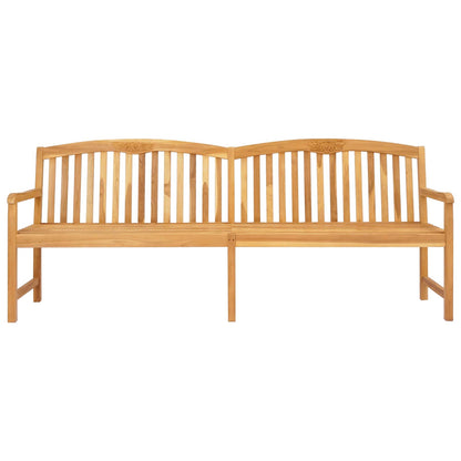 vidaXL Handcarved Rose Bench Natural 228 x 60 x 90 cm Solid Teak Wood