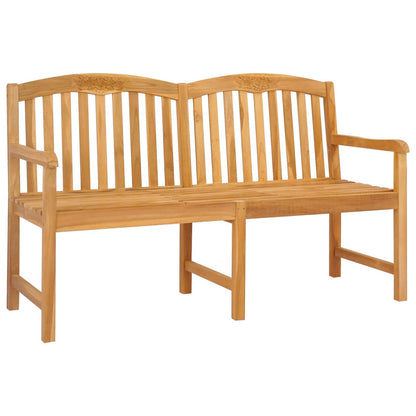 vidaXL Handcarved Rose Bench 150.5 x 60 x 95 cm Solid Teak Wood