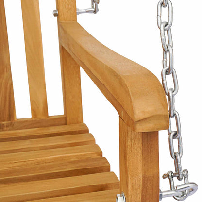 vidaXL Swing Bench 114 x 61 x 61.5 cm Solid Teak Wood Natural