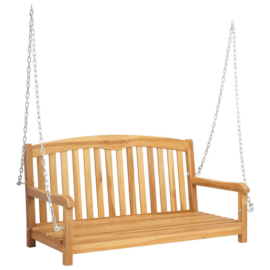 vidaXL Swing Bench Natural 114 x 61 x 61.5 cm Solid Teak Wood