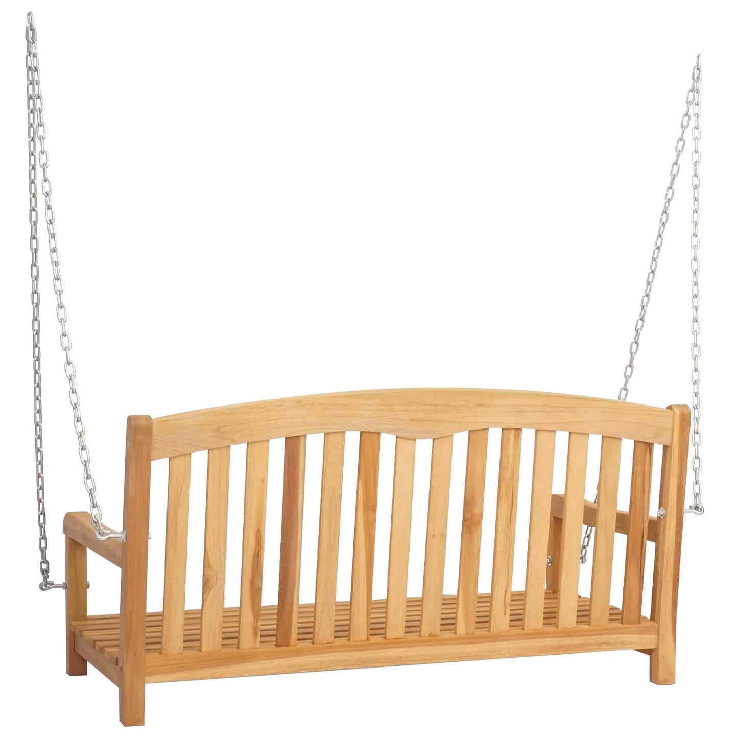 vidaXL Swing Bench 114 x 61 x 61.5 cm Solid Teak Wood Natural