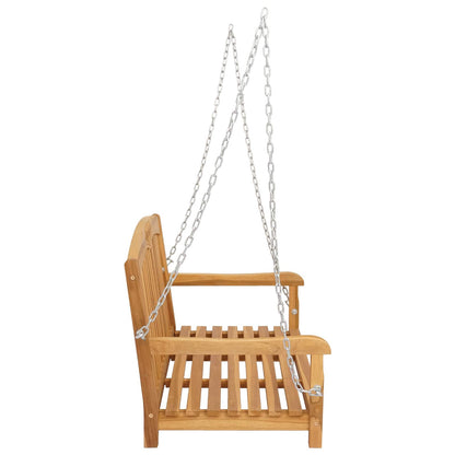 vidaXL Swing Bench 114 x 61 x 61.5 cm Solid Teak Wood Natural
