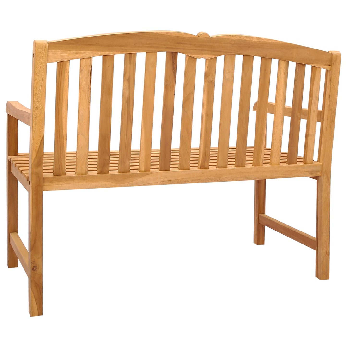 vidaXL Handcarved Rose Bench 114 x 60 x 95 cm Solid Teak Wood Natural