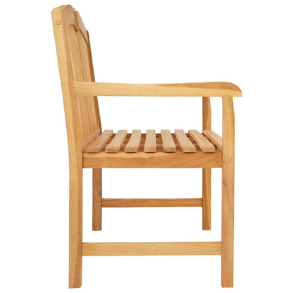 vidaXL Handcarved Rose Bench 114 x 60 x 95 cm Solid Teak Wood Natural