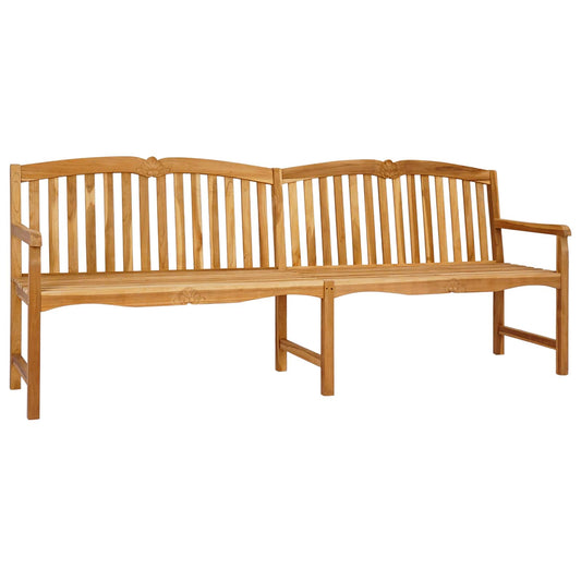 vidaXL Handcarved Rose Bench 228 x 61 x 94.5 cm Solid Teak Wood