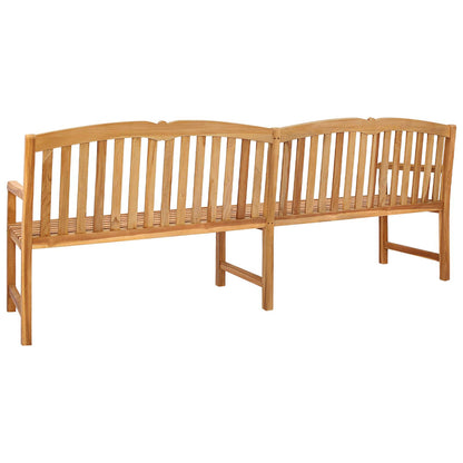 vidaXL Handcarved Rose Bench 228 x 61 x 94.5 cm Solid Teak Wood