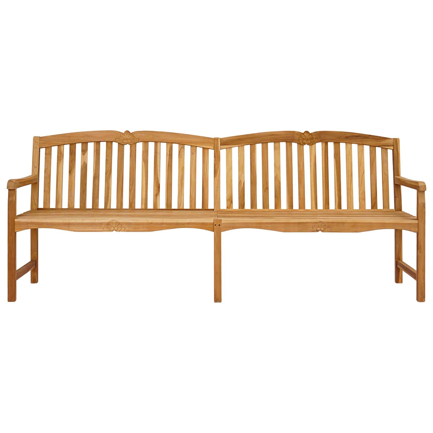 vidaXL Handcarved Rose Bench 228 x 61 x 94.5 cm Solid Teak Wood