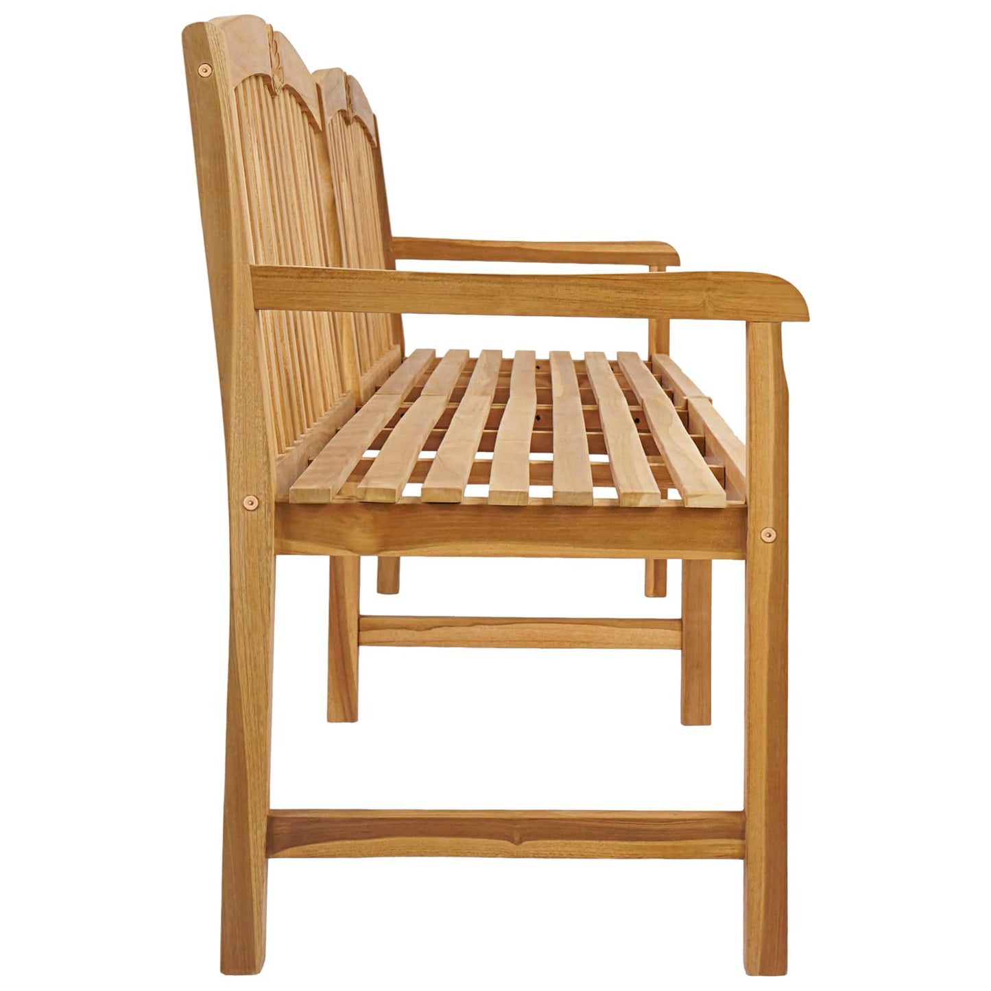 vidaXL Handcarved Rose Bench 228 x 61 x 94.5 cm Solid Teak Wood