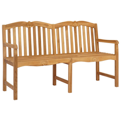 vidaXL Handcarved Rose Bench Natural 155 x 60 x 94 cm Solid Teak Wood