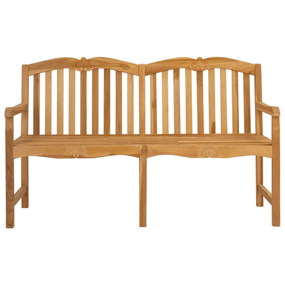 vidaXL Handcarved Rose Bench Natural 155 x 60 x 94 cm Solid Teak Wood