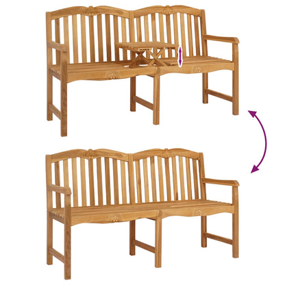 vidaXL Handcarved Rose Bench Natural 155 x 60 x 94 cm Solid Teak Wood