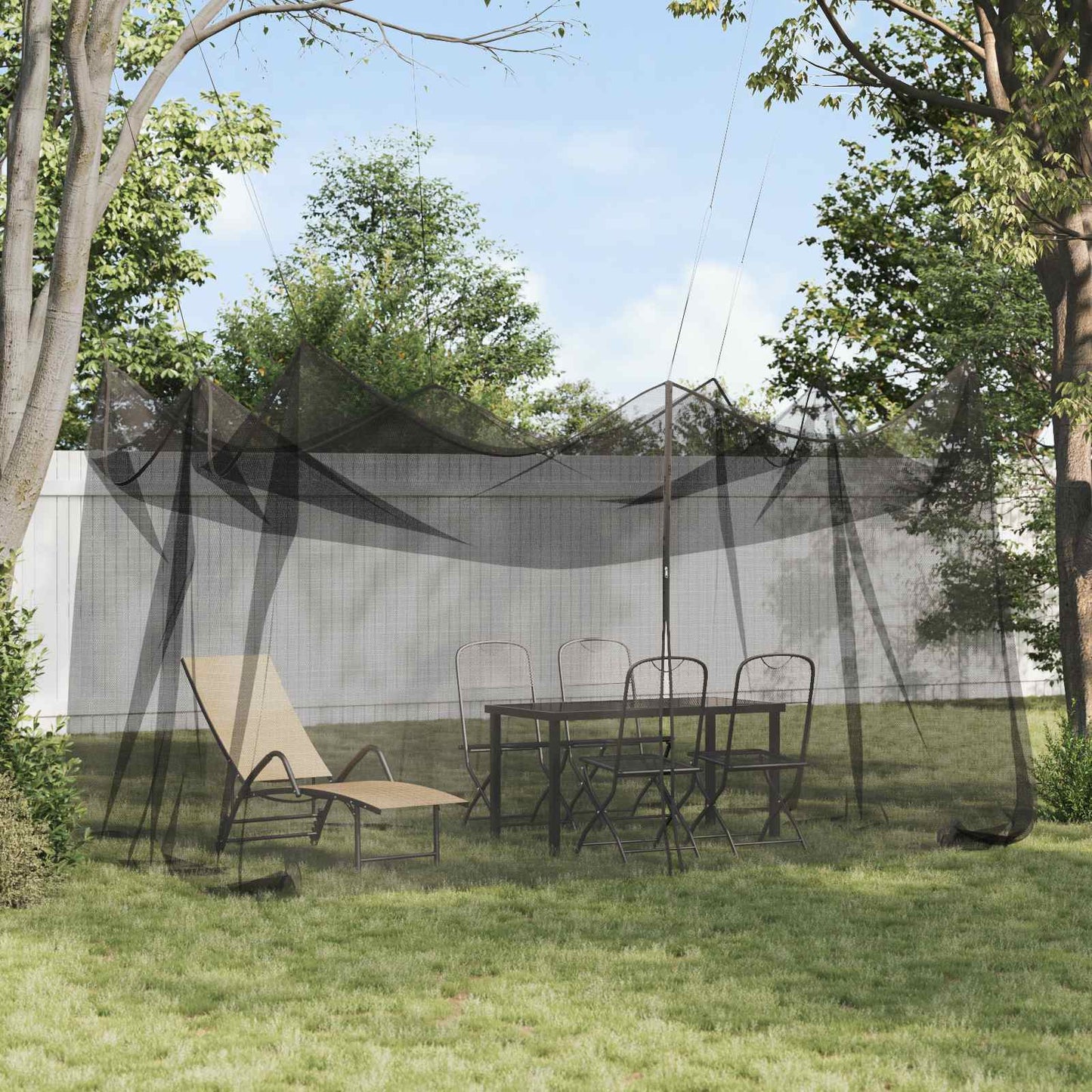 vidaXL Garden Mosquito Net 156 Mesh Black 3 x 4.5 x 2.5 m Polyester