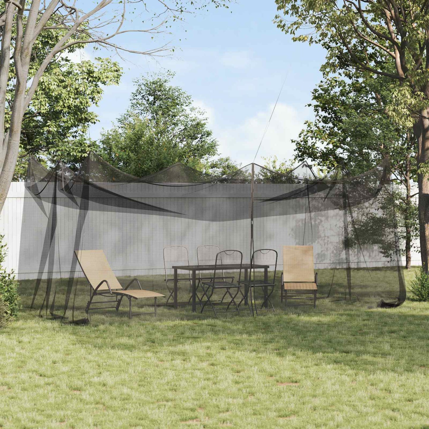 vidaXL Garden Mosquito Net 156 Mesh Black 3 x 6 x 2.5 m Polyester