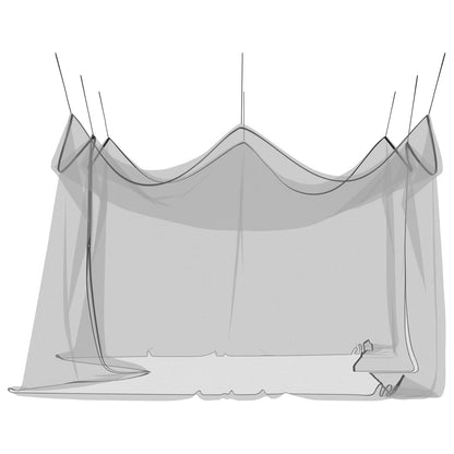 vidaXL Garden Mosquito Net 156 Mesh Black 4 x 4 x 2.5 m Polyester