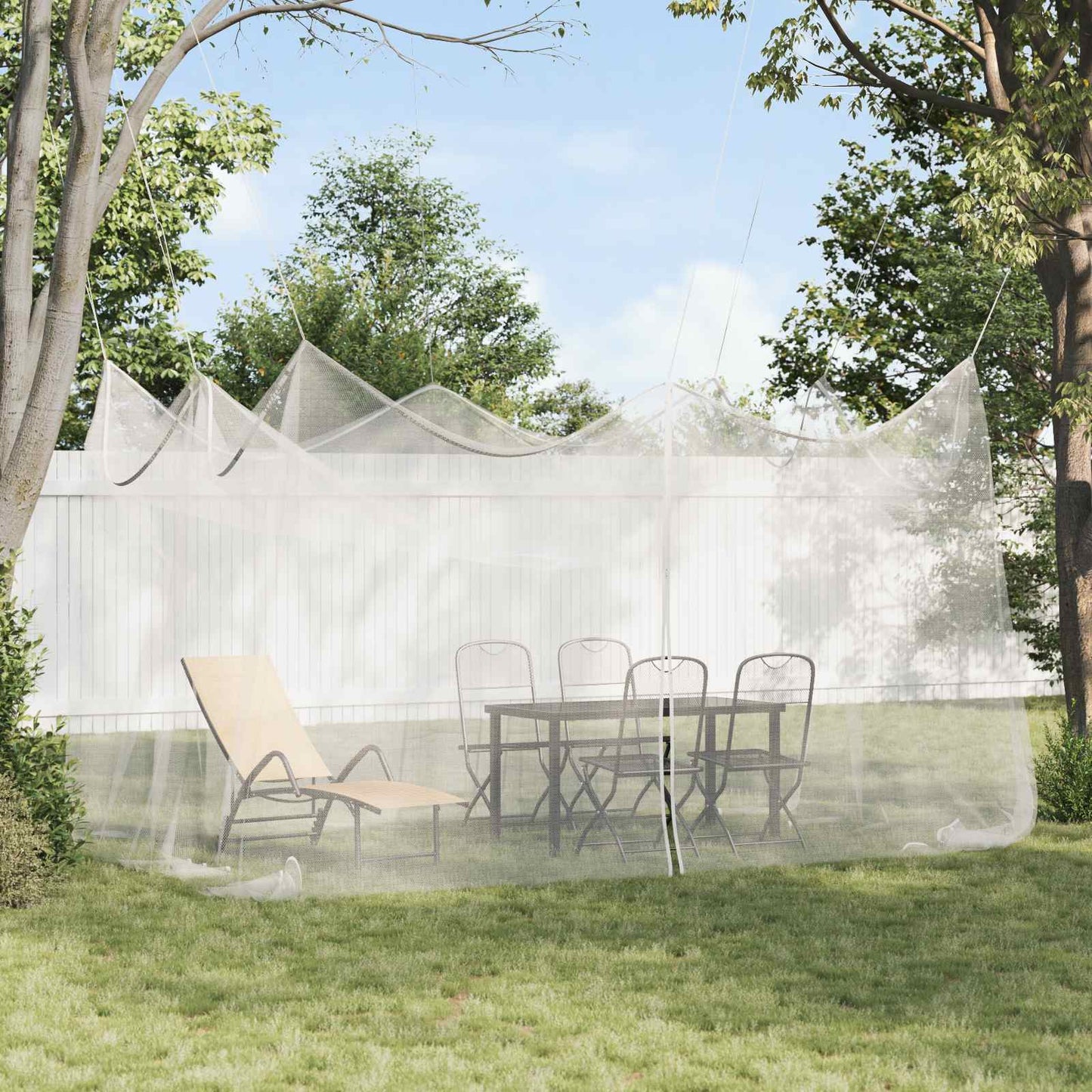 vidaXL Garden Mosquito Net 156 Mesh White 3 x 4.5 x 2.5 m Polyester