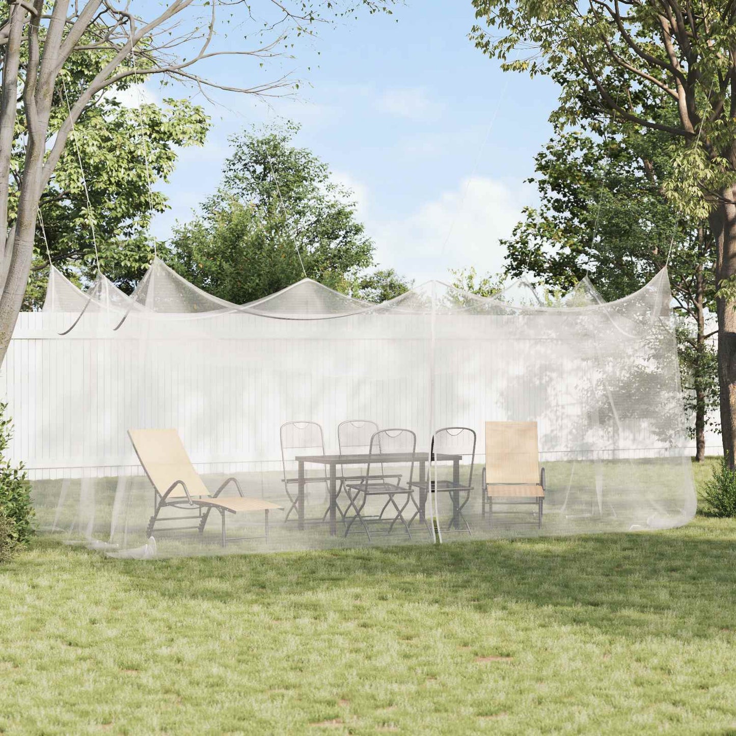 vidaXL Garden Mosquito Net 156 Mesh White 3 x 6 x 2.5 m Polyester