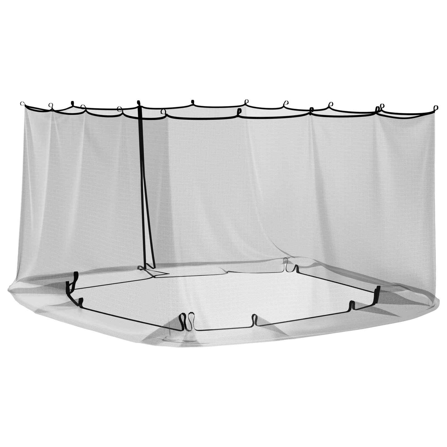 vidaXL Mosquito Net for Gazebo 220 mesh Black 3.6 x 3.6 x 2 m