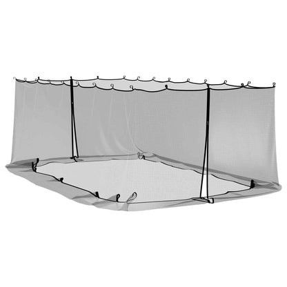 vidaXL Mosquito Net for Gazebo 220 mesh Black 6 x 3 x 2 m Polyester