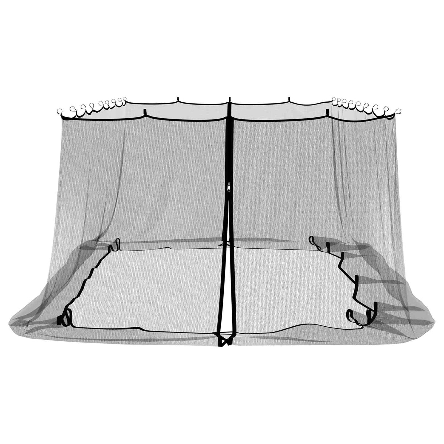 vidaXL Mosquito Net for Gazebo 220 mesh Black 6 x 3 x 2 m Polyester