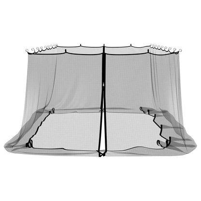 vidaXL Mosquito Net for Gazebo 220 mesh Black 6 x 3 x 2 m Polyester