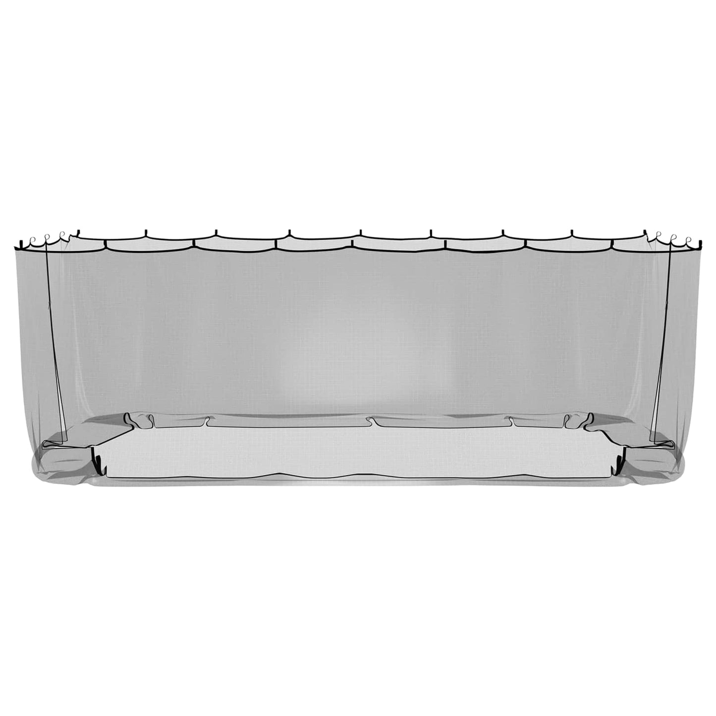 vidaXL Mosquito Net for Gazebo 220 mesh Black 6 x 3 x 2 m Polyester