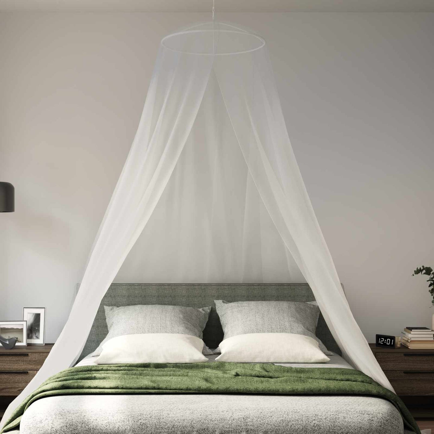vidaXL Mosquito Net for Bed 3 pcs 156 mesh White Polyester