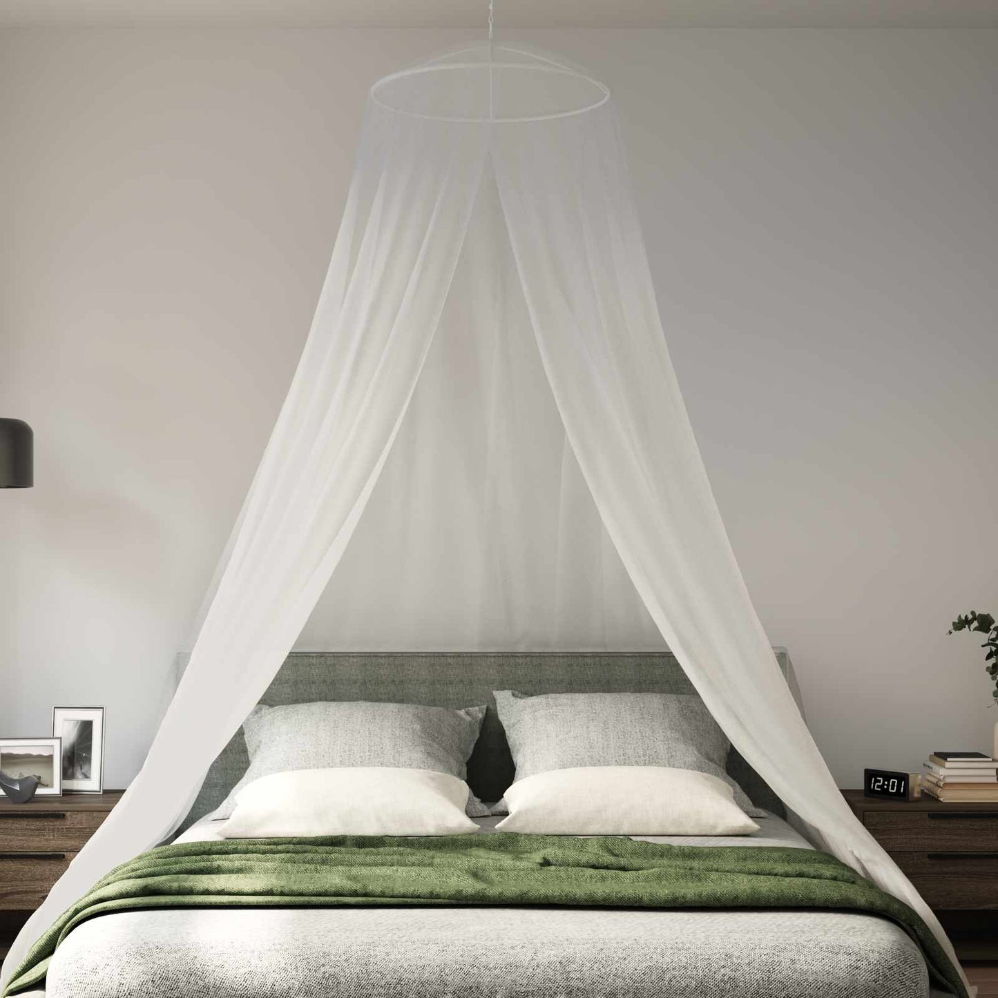 vidaXL Mosquito Net for Bed 3 pcs 156 mesh White Polyester