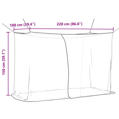 vidaXL Mosquito Net for Bed 156 Mesh 3 pcs White Polyester