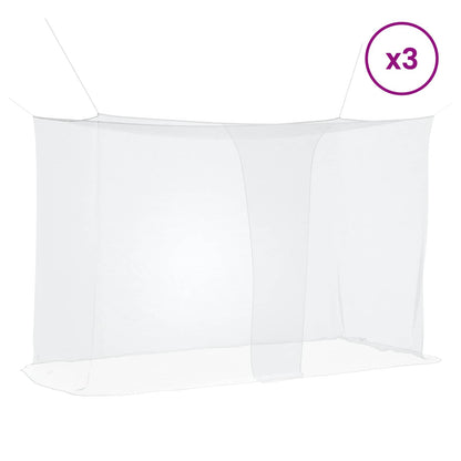 vidaXL Mosquito Net for Bed 156 Mesh 3 pcs White Polyester