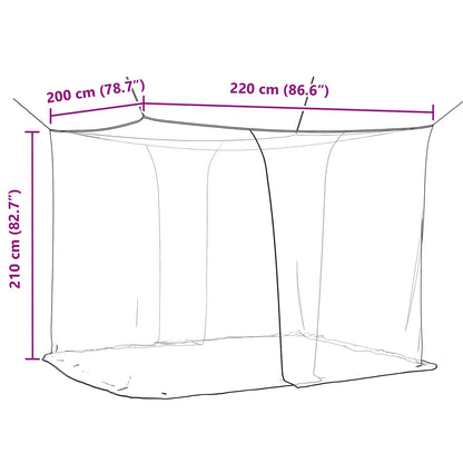 vidaXL Mosquito Net for Bed 156 Mesh 3 pcs White Polyester
