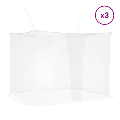 vidaXL Mosquito Net for Bed 156 Mesh 3 pcs White Polyester