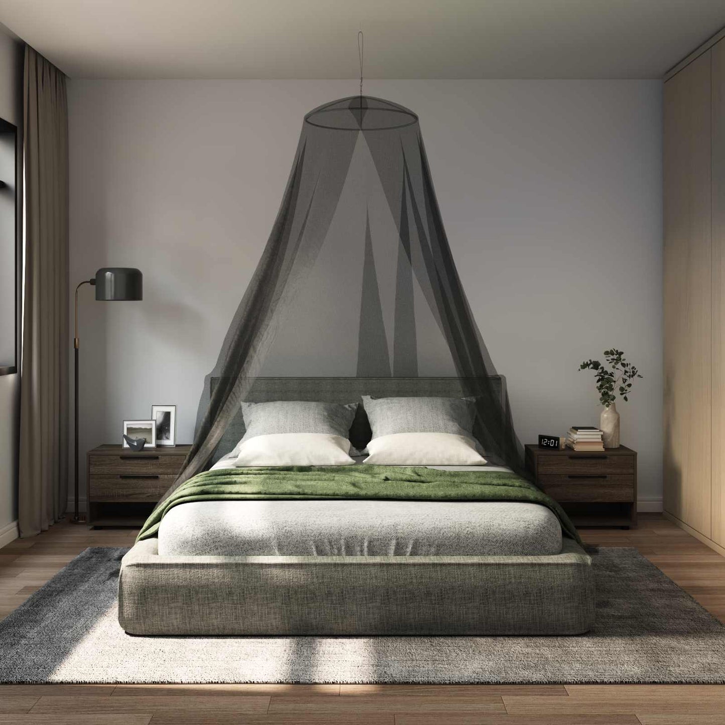 vidaXL Mosquito Net for Bed 156 mesh Black Polyester
