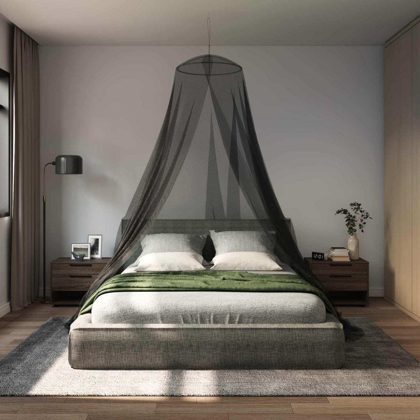 vidaXL Mosquito Net for Bed 156 mesh Black Polyester
