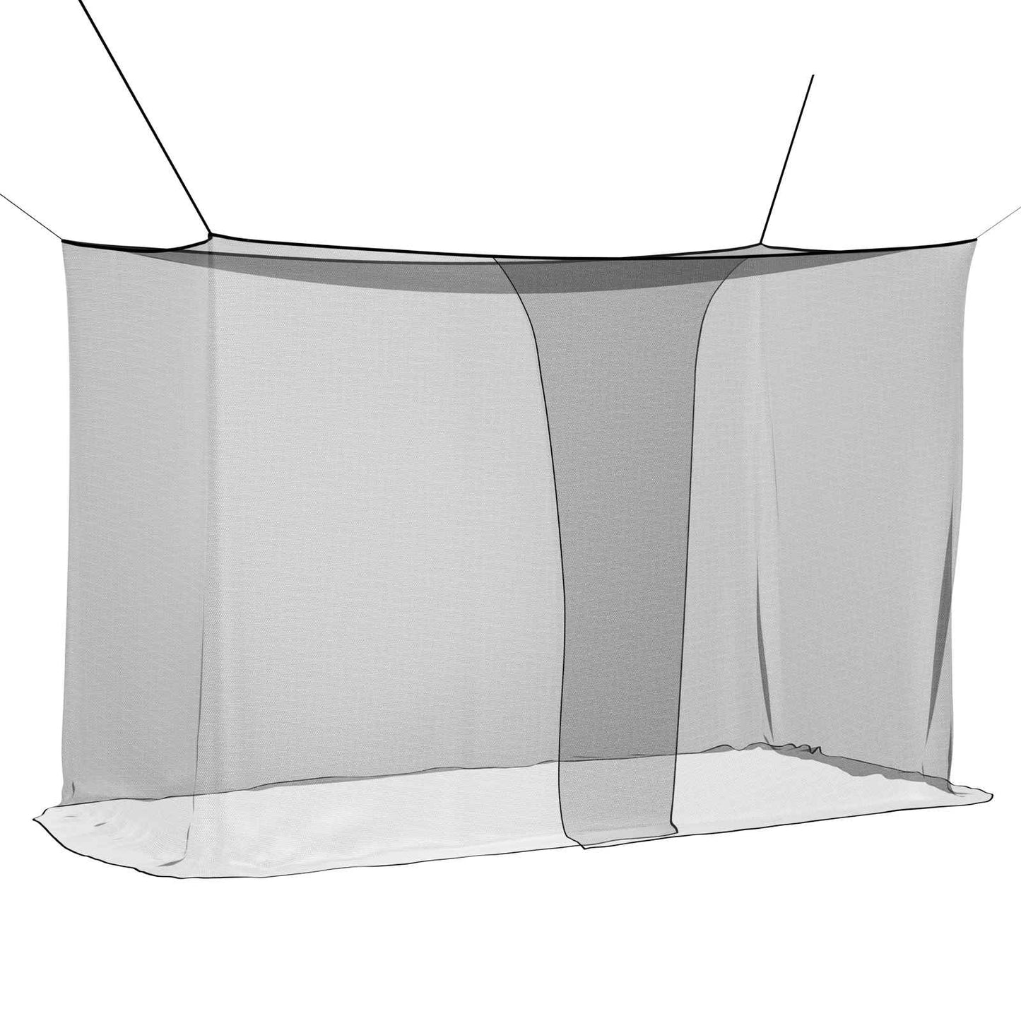 vidaXL Mosquito Net for Bed 156 Mesh Black 220 x 100 x 150 cm