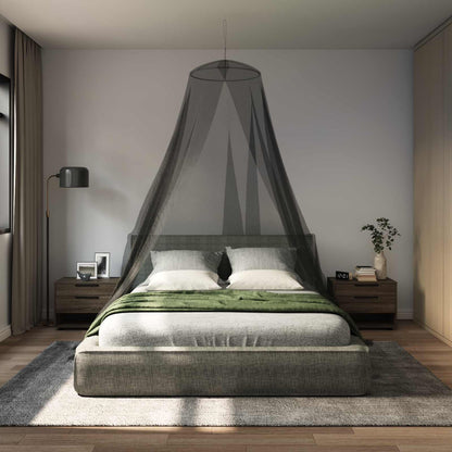 vidaXL Mosquito Net for Bed 3 pcs 156 mesh Black Ø 56 x 220 cm