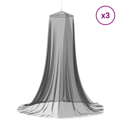 vidaXL Mosquito Net for Bed 3 pcs 156 mesh Black Polyester