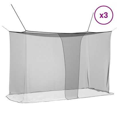 vidaXL Mosquito Net for Bed 156 Mesh 3 pcs Black Polyester