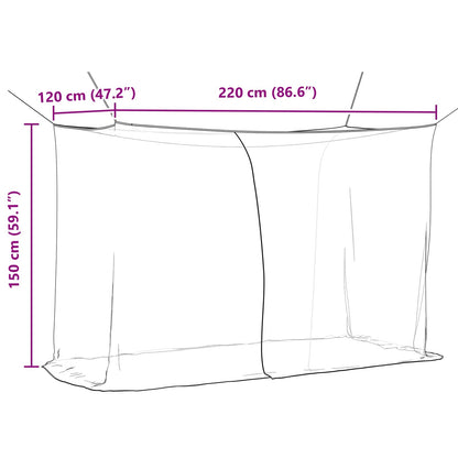 vidaXL Mosquito Net for Bed 156 Mesh 3 pcs Black Polyester