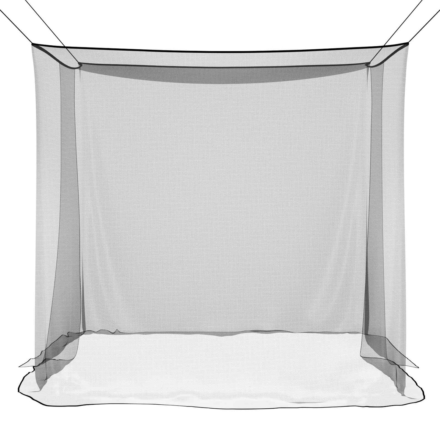 vidaXL Mosquito Net for Bed 156 Mesh 3 pcs Black Polyester