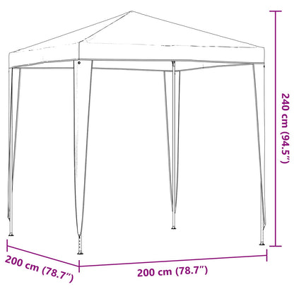 vidaXL Party Tent 200 x 200 x 240 cm Light Grey PE and Steel