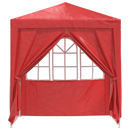 vidaXL Party Tent Red 200 x 200 x 240 cm PE and Steel