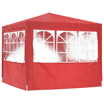 vidaXL Party Tent Red 250 x 250 x 240 cm PE and Steel