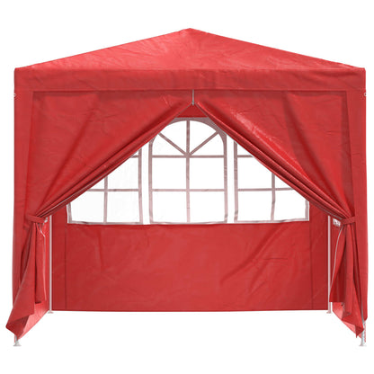 vidaXL Party Tent Red 250 x 250 x 240 cm PE and Steel