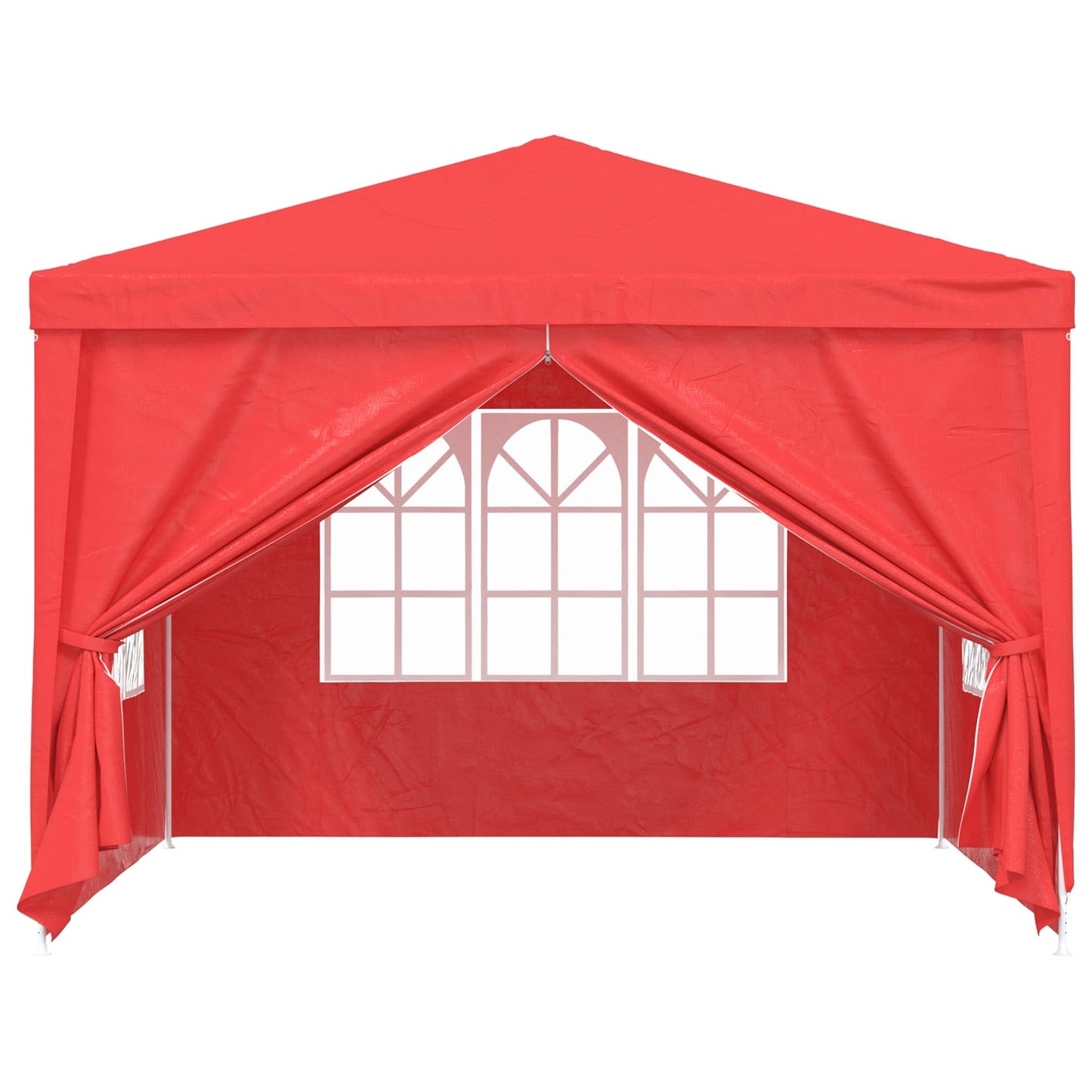 vidaXL Party Tent 300 x 300 x 255 cm Red PE and Steel