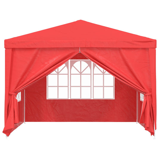 vidaXL Party Tent 300 x 300 x 255 cm Red PE and Steel
