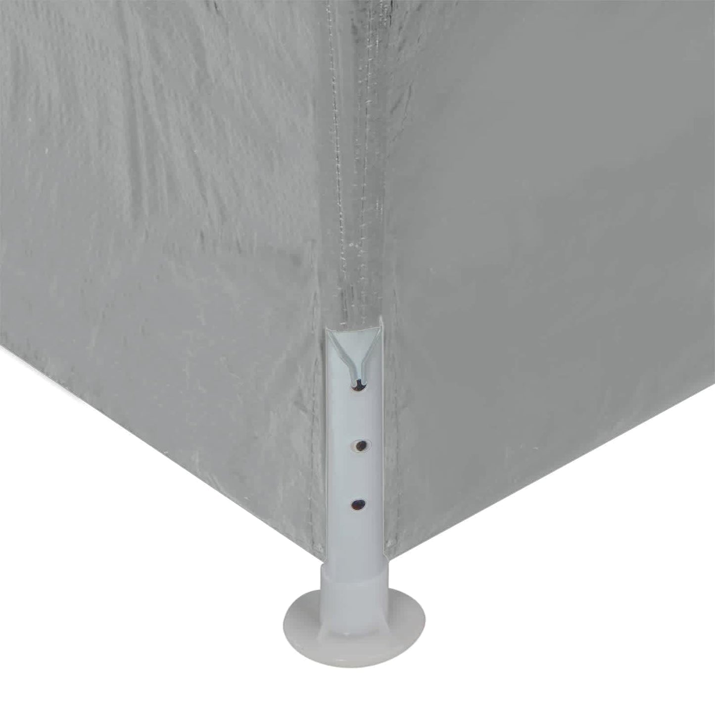 vidaXL Party Tent 300 x 300 x 255 cm Light Grey PE and Steel