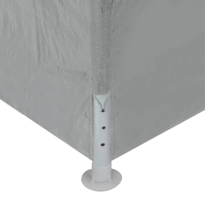vidaXL Party Tent 300 x 300 x 255 cm Light Grey PE and Steel