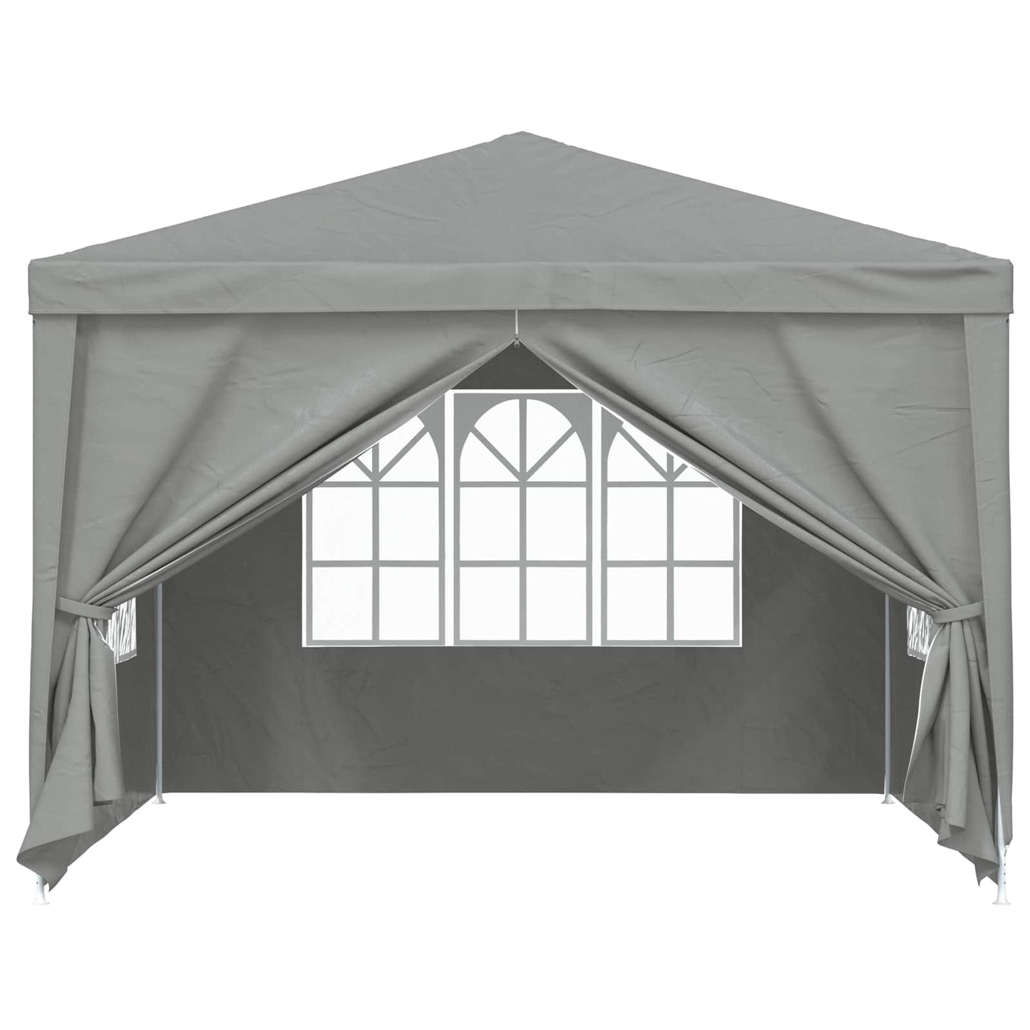 vidaXL Party Tent 300 x 300 x 255 cm Light Grey PE and Steel