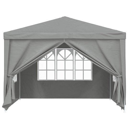 vidaXL Party Tent 300 x 300 x 255 cm Light Grey PE and Steel